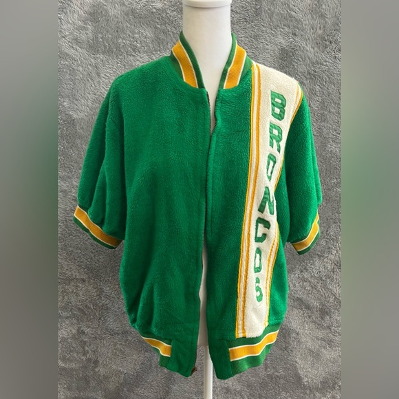 Wilson Vintage RARE Women's Green Fleece Full Zip Sweater Jacket- Made in USA - Picture 1 of 13